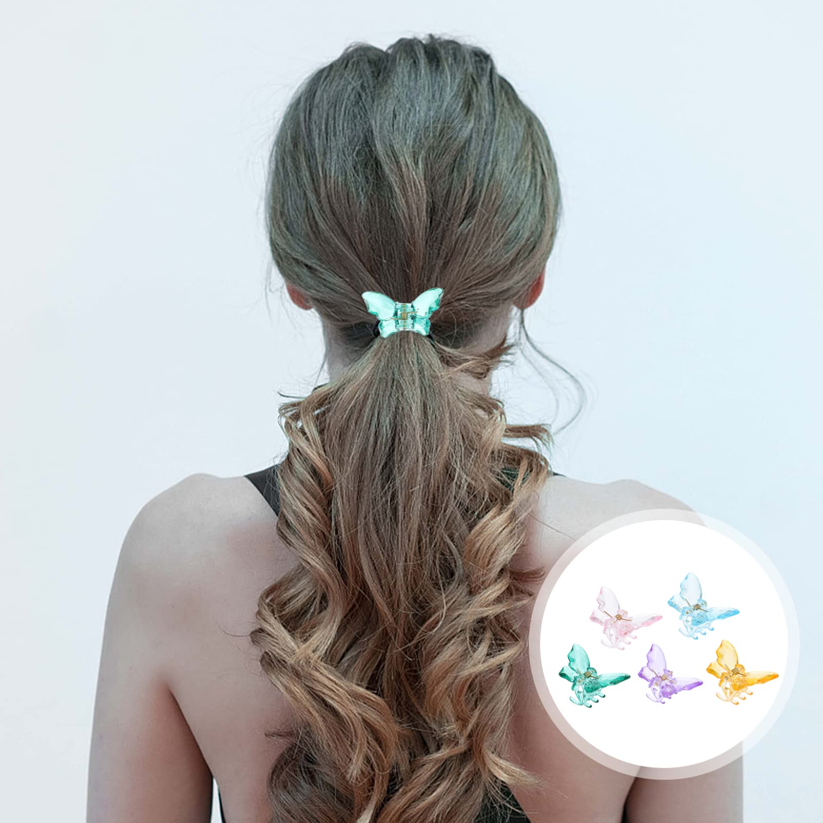 Lurrose 10Pcs Small Butterfly Hair Claw Clip Mini Butterfly Hair Clips Tiny Claw Clips Small Claw Clips Hair Accessories for Girls Women Kids - Image 3