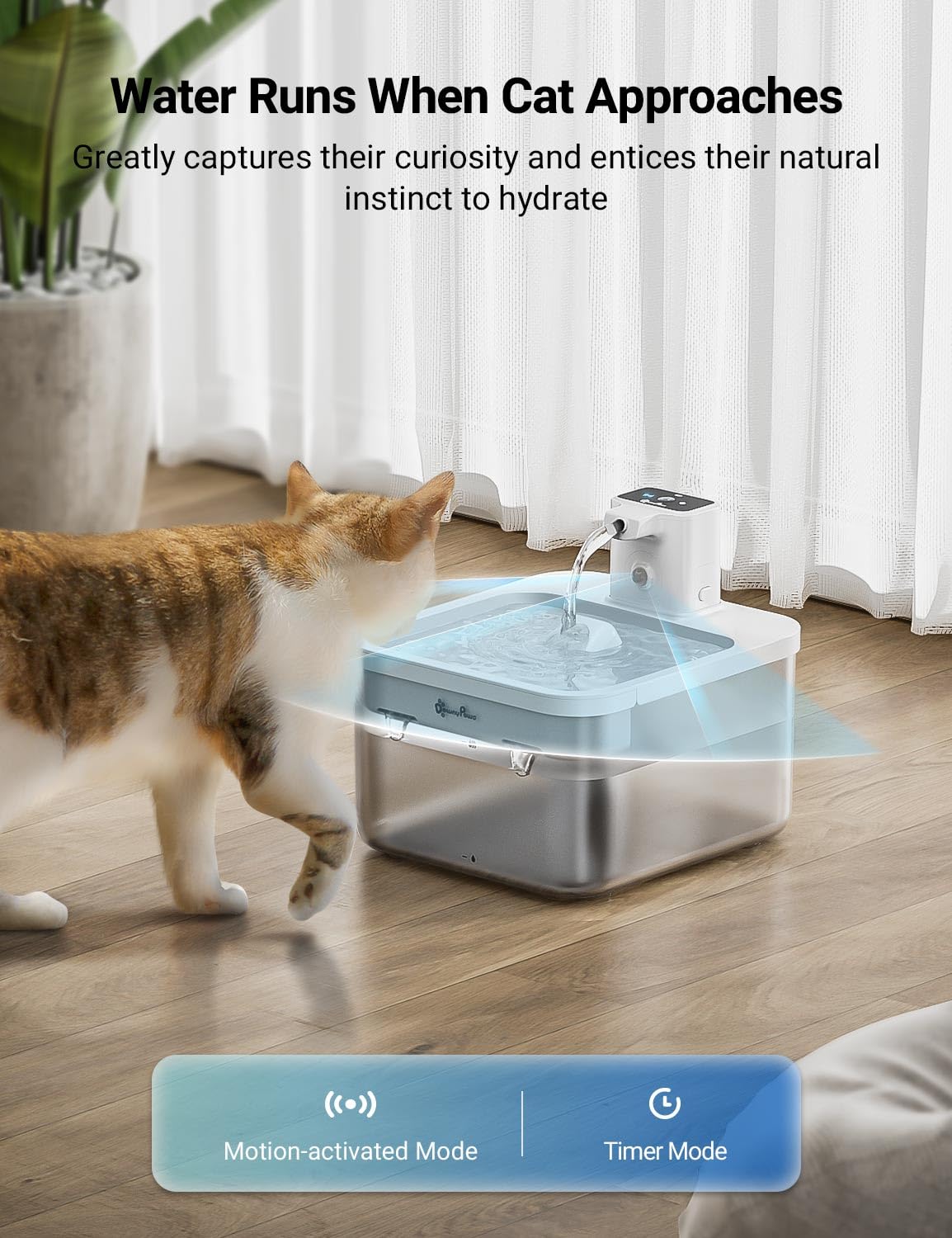 DownyPaws Kattenfontein, Kattenfontein draadloos met DownyPaws Kattenfontein, Kattenfontein draadloos met
