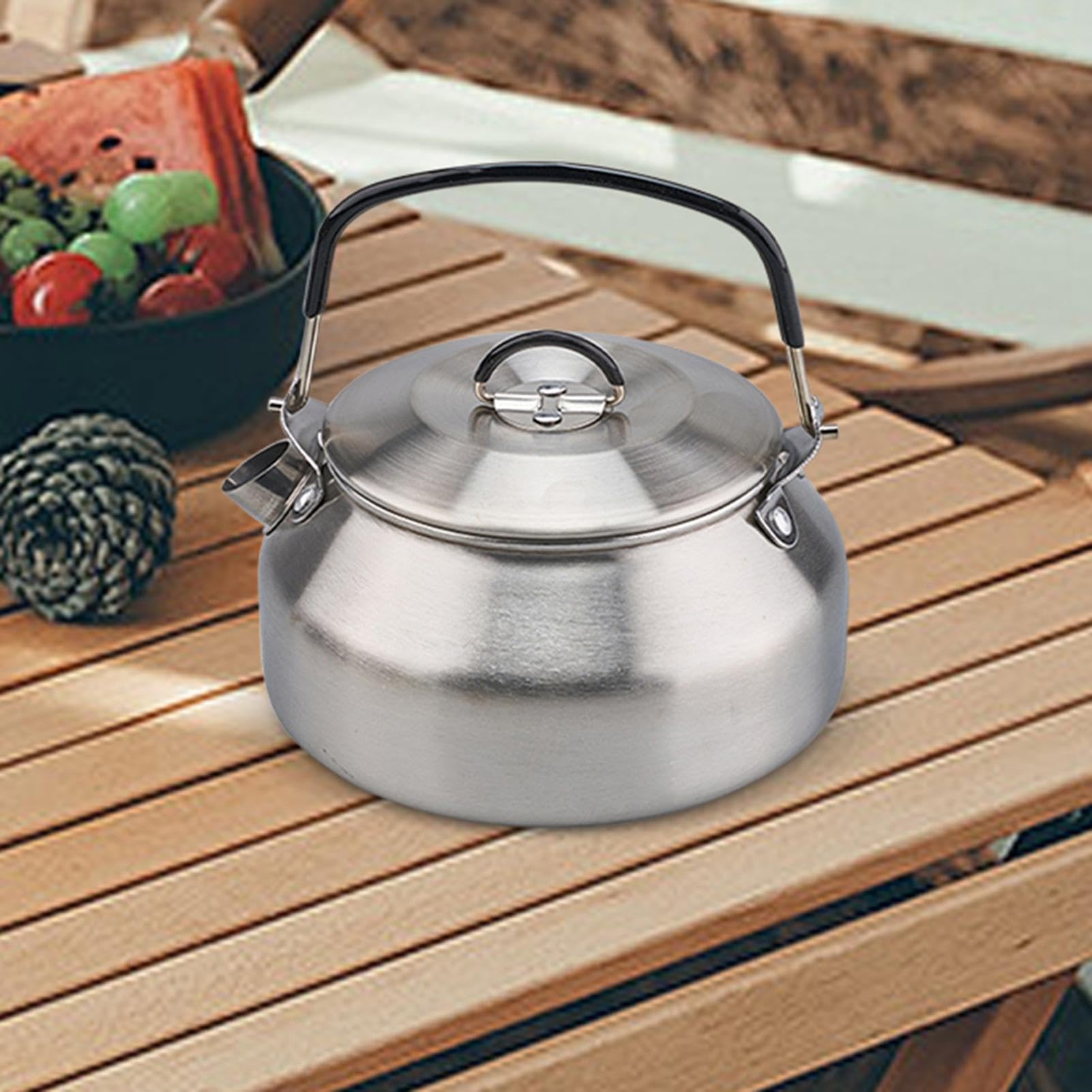 Bouilloire de camping portable 0,8 l - Avec poignée anti-chaleur - Pour l'intérieur, l'extérieur, le camping, les pique-niques, la randonnée --Noir. | Leroy Merlin Bouilloire de camping portable 0,8 l - Avec poignée anti-chaleur - Pour l'intérieur, l'extérieur, le camping, les pique-niques, la randonnée --Noir. | Leroy Merlin