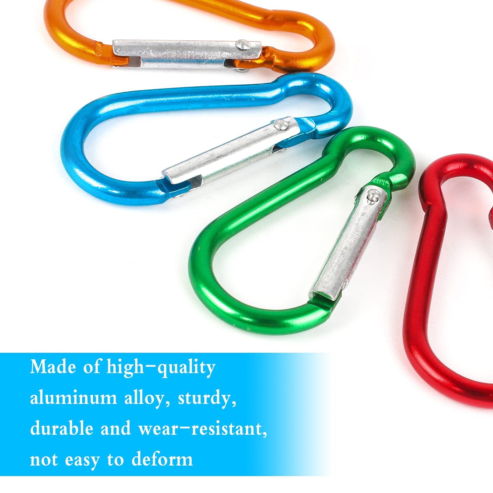 Mousqueton, Robuste Et Léger, 1200 Kg, En Aluminium, En Forme De D