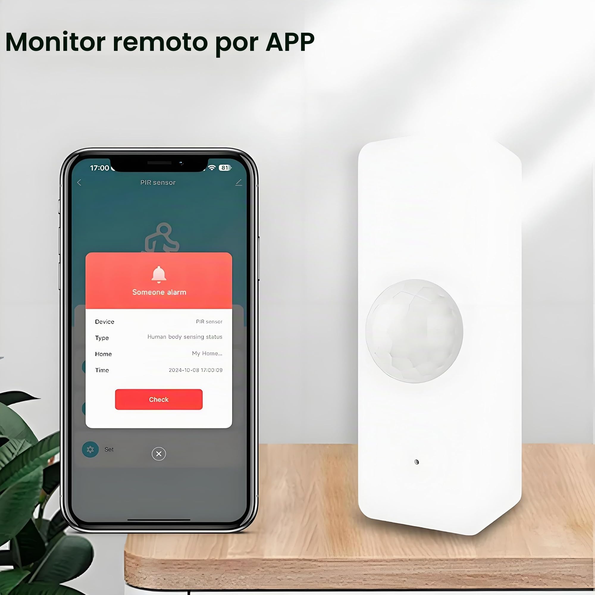 3 Pack Sensor Movimiento Inteligente WiFi 2.4GHz - Activador Automatización Luces Alarmas 105° Cobertura Ahorro Energía Batería AAA Casa Oficina