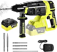 DESOON Martelete Perfurador Rompedor 20V Motor Brushless Sem Fio Profissional 3 Funções 3.0J SDS-Plus com Maleta Bateria E Carregador