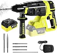 DESOON Martelete Perfurador Rompedor 20V Motor Brushless Sem Fio Profissional 3 Funções 3.0J SDS-Plus com Maleta Bateria E Carregador