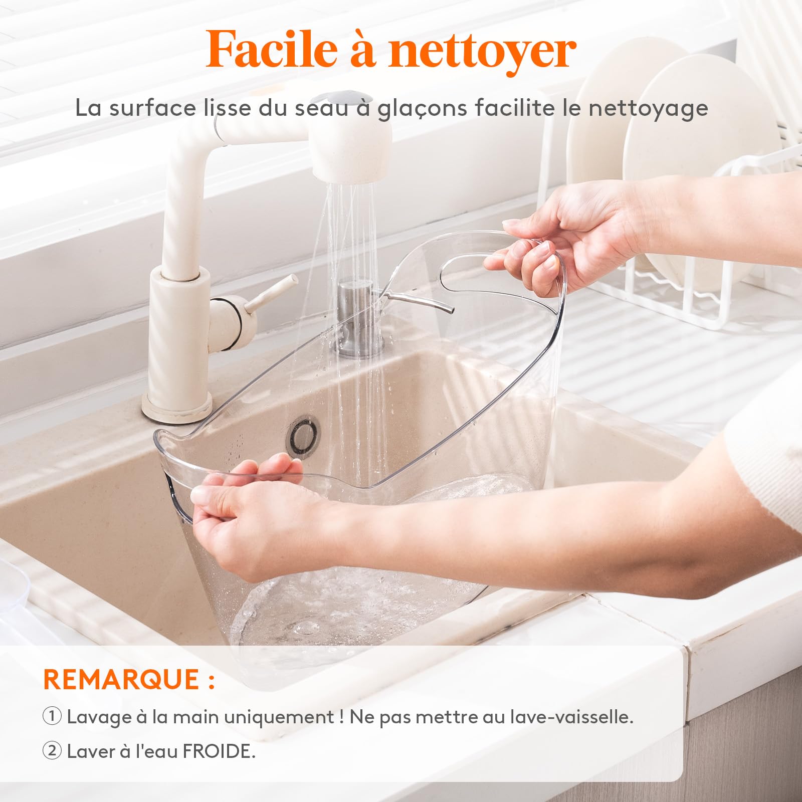 Lifewit Seau à Glace Portable 6.5L, Seau à Champagne avec Cuillère, Plastique Rafraîchisseur de Bouteille de Vin, 38×18×20 cm, Lot de 2