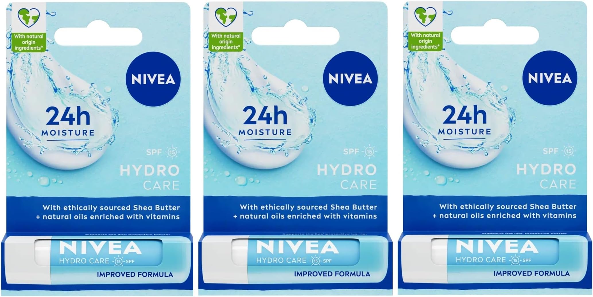 Pack of 3, Lip Care Balms Hydro Care