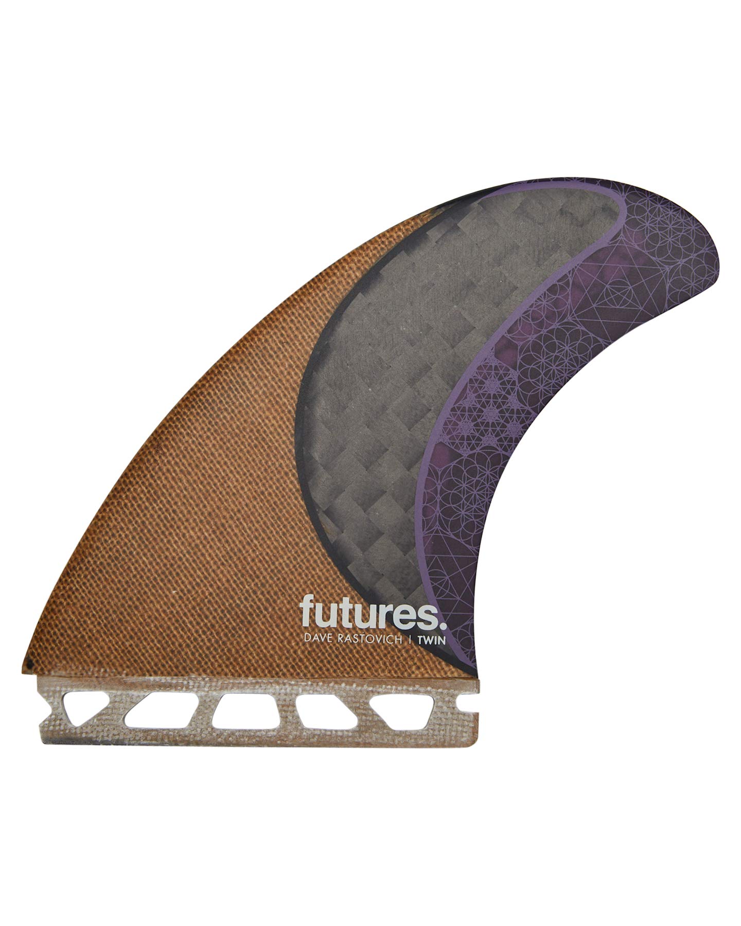 Amazon.com : Futures Fins - Rasta Twin +1 - Jute/Carbon/Purple