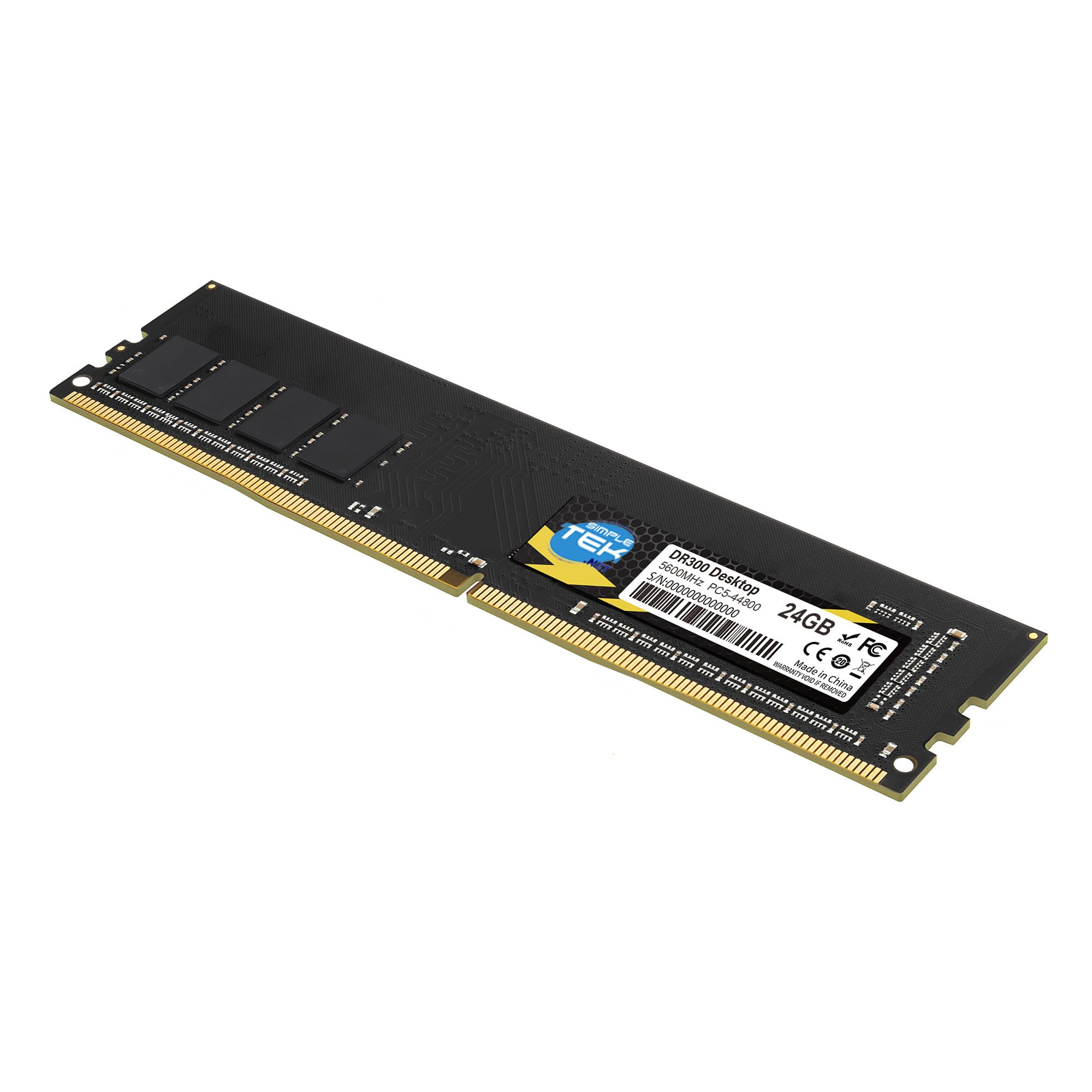 SIMPLETEK - Memoria RAM 24GB DDR5 5600 MHz - PC5-44800 - Modulo DIMM per Computer Desktop PC
