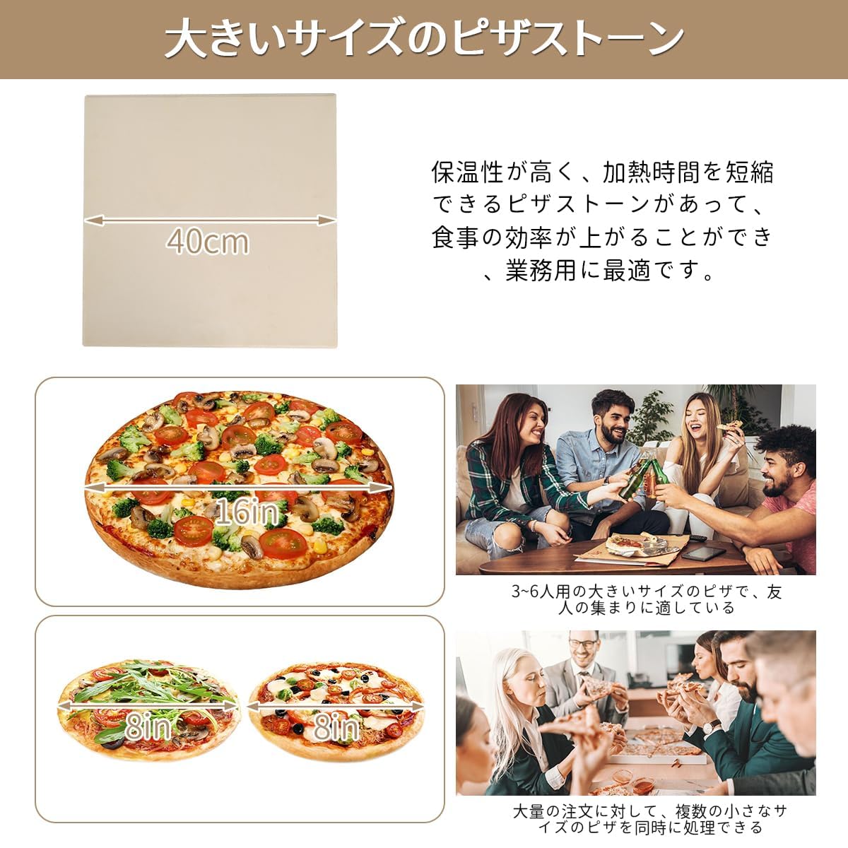 Amazon.co.jp: Fulgutonit ピザオーブン 業務用 電気 2層式 16インチ
