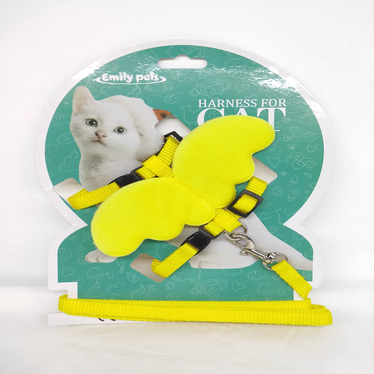 Emily Pets Adjustable Harness with Leash Cat Collar for Safety Walk Jogging Harness and Leash Set for Ferret, Kitty, Cat, Kitten,Puppy Small Pet Animals(Small-Yellow,Pack of One) (B09BL7T6P9) Amazon Price History, Amazon Price Tracker