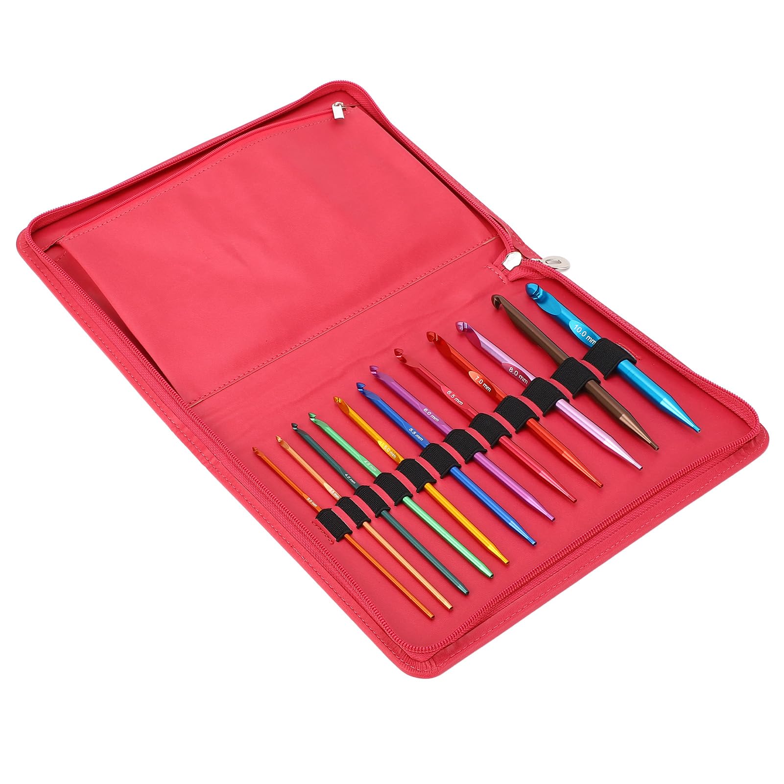 Changor Rundstricknadel-Set aus Aluminium, Austauschbares Stricknadel-Set, Farbenfrohes, Langlebiges Strickwerkzeug, Rundstricknadel-Set für Reibungsloses Stricken, Vielseitige Projekte