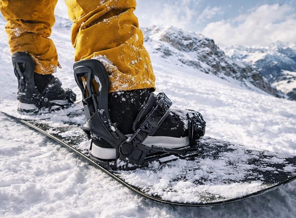 Attacco Snowboard Adattabile Universale, Sgancio Rapido, Nero, per Uomo e Donna