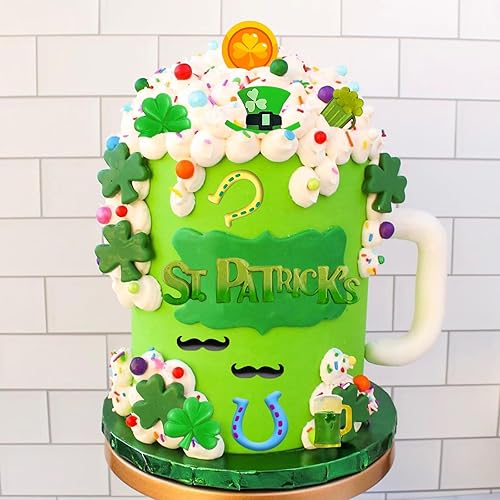 Miniatura 6 de Moldes de silicona de chocolate con trébol del día de San Patricio moldes para hornear fondant de sombrero irlandés para decoración de pasteles