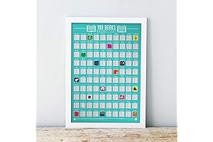 Gift Republic 100 Books Scratch Off Poster: Unveil Your Literary Adventures