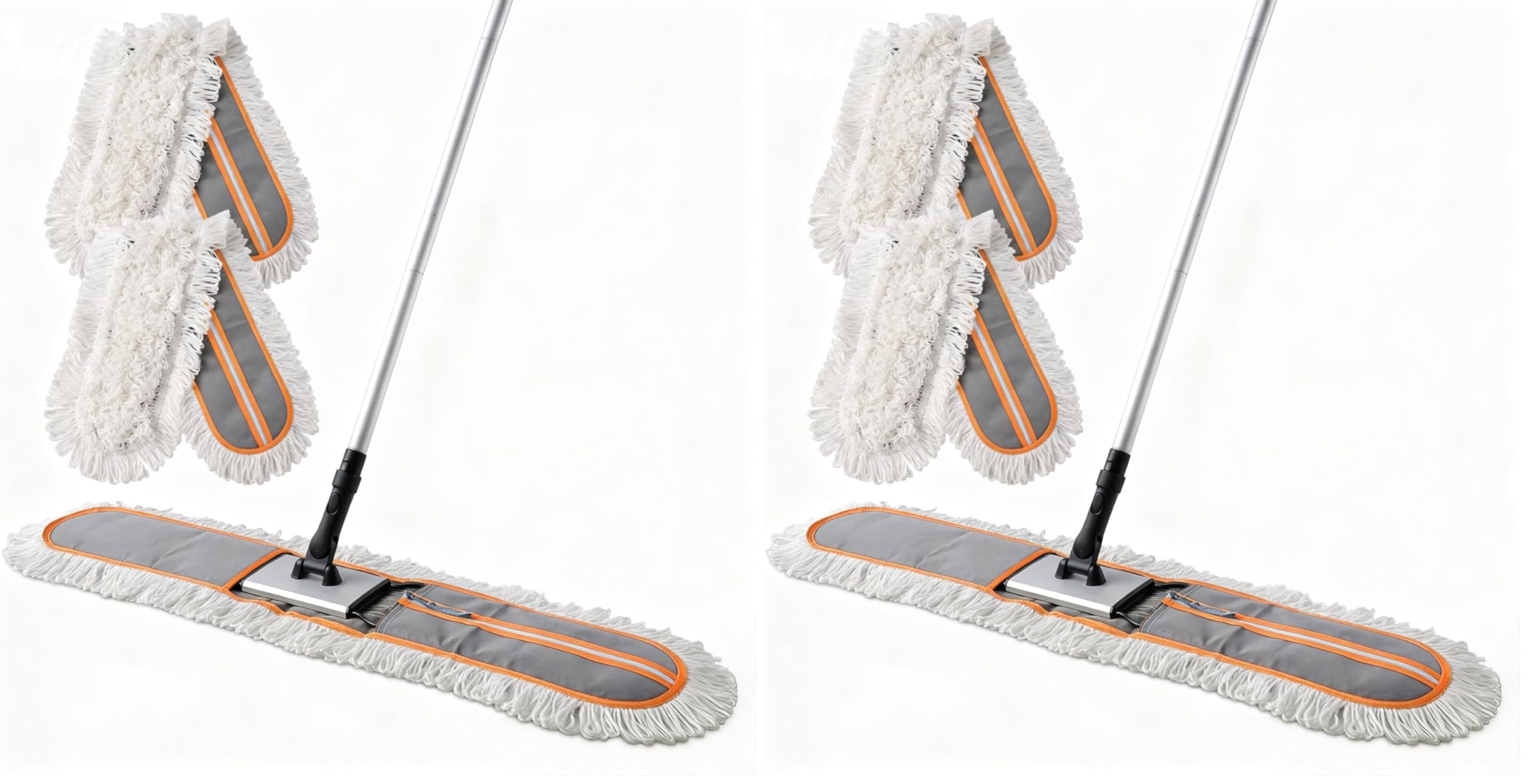 CLEANHOME 36" Commercial Dust Mops for Floor Cleaning,Grey (Pack of 2)