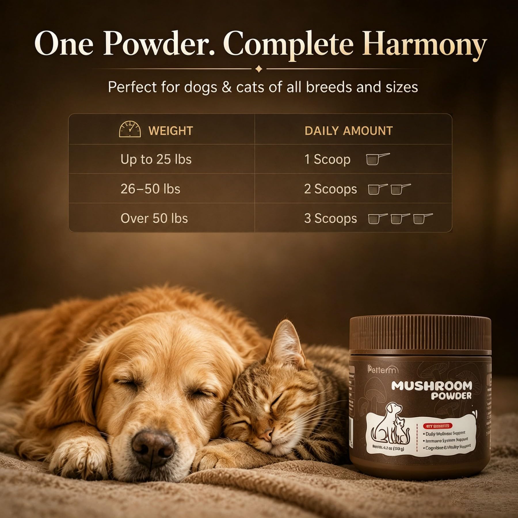 Turkey Tail Mushroom Powder for Dogs & Cats, 11 Mushroom Immune Supplement — Amazon image 5