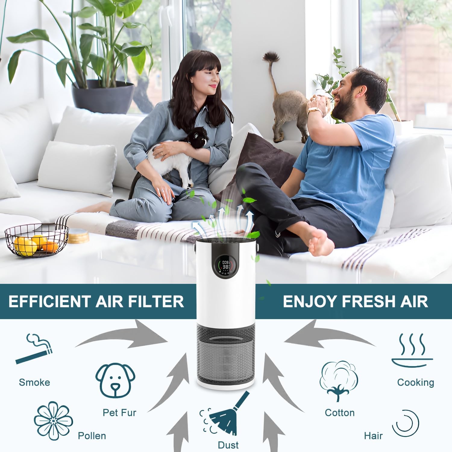 AP-H400 Air Filter Replacement Compatible with HoMedics AP-H400 2-in-1 Cool Mist Humidifier and Air Purifier,Filtration Activated carbon, 2-Pack
