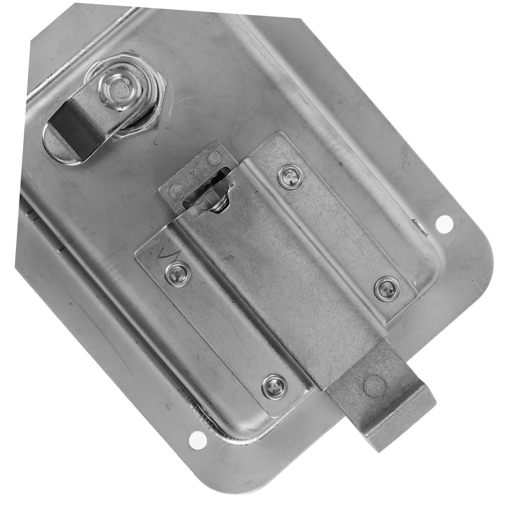 Edelstahl Paneelschloss für Wohnwagen und Anhänger Robustes Bolzenschloss mit Hoher Vielseitigkeit Geeignet für Werkzeugkasten und Fahrzeugtüren im Camping und Bauwesen