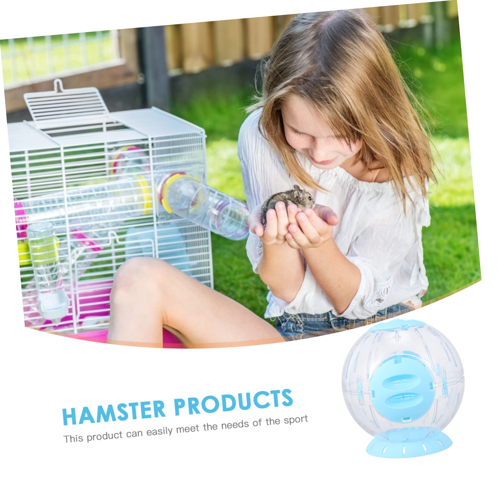 VANZACK Transparenter Hamsterlaufball Laufrad für Haustiere Hamster-trainingsspielzeug Aktivitätsball für Kleintiere Laufspielzeug mit Bissschutz Leicht zu Reinigen