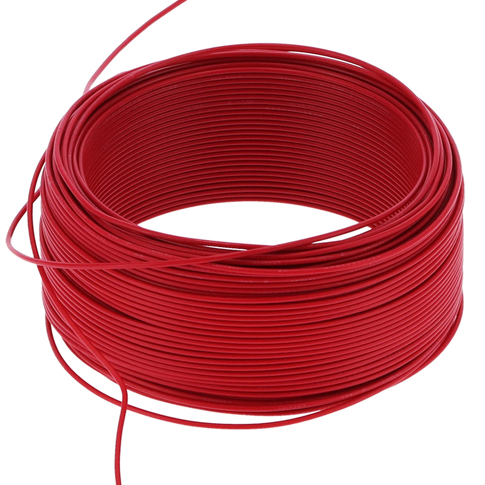 Ejoyous Cable Aislado Cable Eléctrico Flexible de Cobre Rojo AC300V 100m Conductor Aislado de PVC de 7 Núcleos para Electrodomésticos, Instrumentos de Iluminación y Herramientas Pequeñas