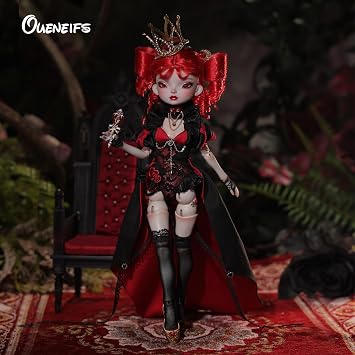 BJD Heart 1/6 Red Queen Styling With Red Hair Resin Toys for 15+ Year Old
