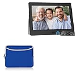 BoxWave Case Compatible with Melcam Digital Picture Frame 7 in - SoftSuit with Pocket, Soft Pouch Neoprene Cover Sleeve Zipper Pocket - Super Blue