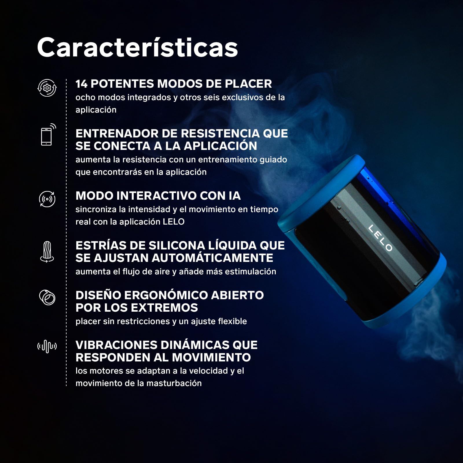LELO F2S, Masturbador y Entrenador de Resistencia Masculino con Aplicación por Bluetooth, 14 Modos de Placer y un Modo Interactivo con IA, Masturbador Masculino, Juguetes Sexuales (Teal)