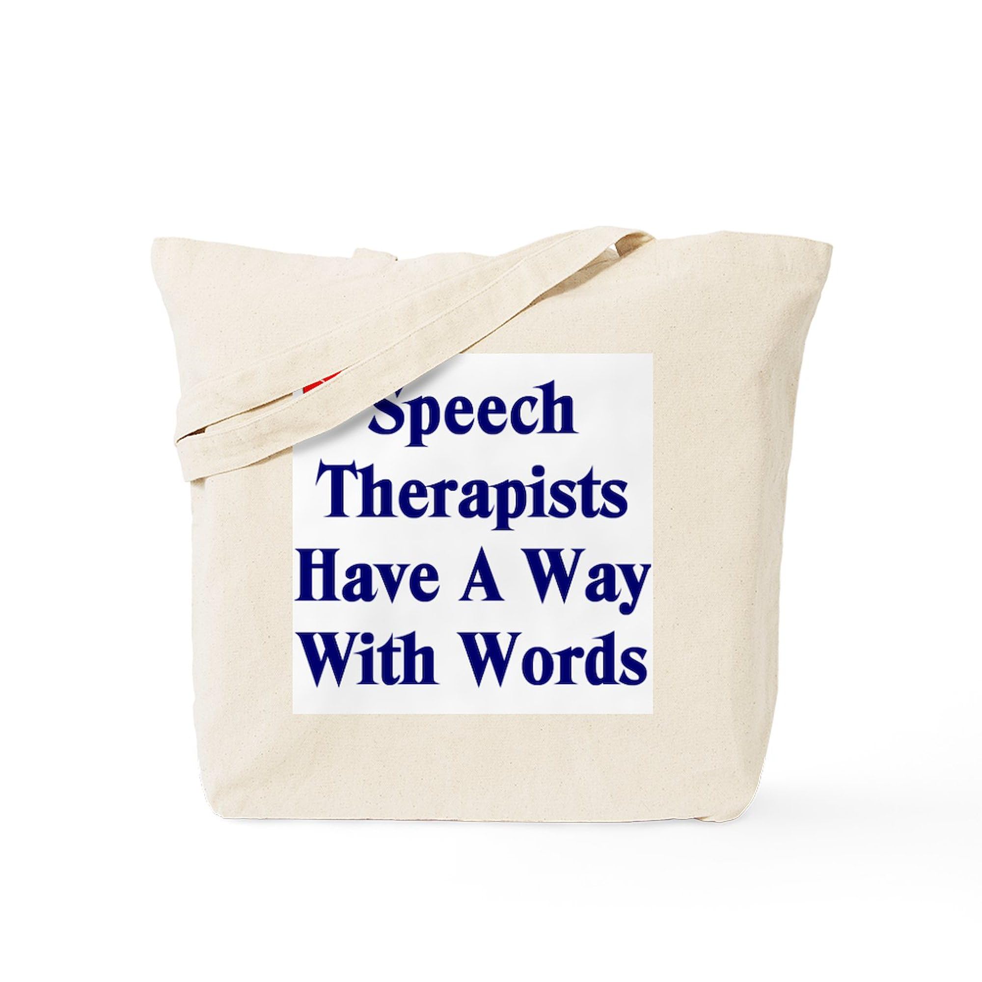 CafePress Speech Therapy Tote Bag - Natural Canvas, Reusable Shopping Bag - Two Sizes Available