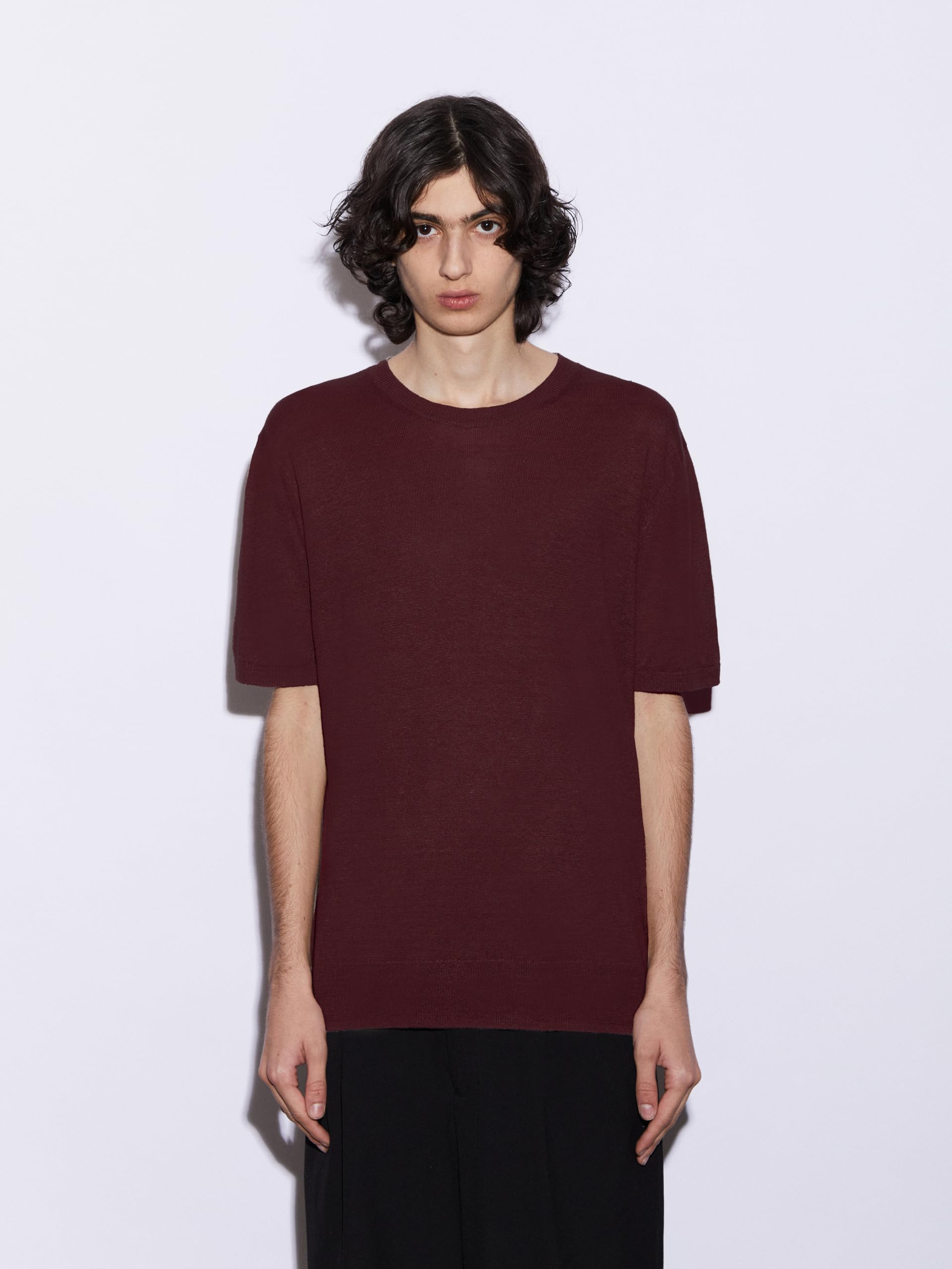 Diana Studio - T-Shirt in 100% Lino, Uomo, Casual Fit