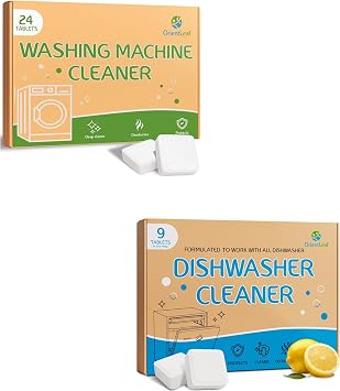 ORIENTLEAF Washing Machine Cleaner Tablets and Dishwasher Cleaning Tablets