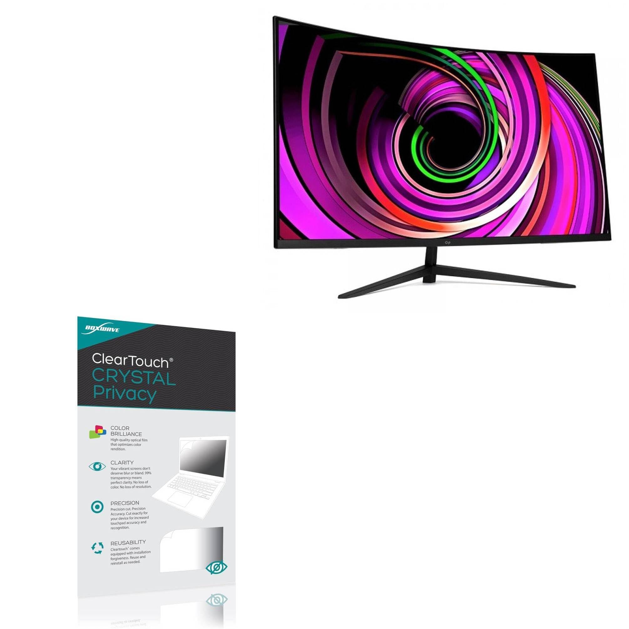 BoxWave Screen Protector Compatible with Crossover Overpower 32GP165C Monitor (32 in) - ClearTouch Crystal Privacy (2-Pack), Privacy Screen Protector Flexible Film Clear