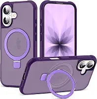 Capa compatível com iPhone 2025 com suporte magnético invisível de anel de vedação de grau militar, capa de telefone translúcida para iPhone 2025 de 6,1 polegadas [compatível com Mag-Safe