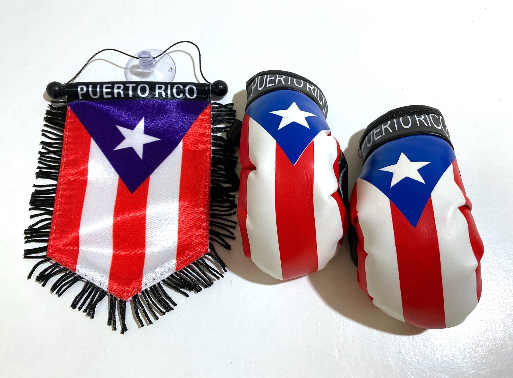 Puerto Rico Boxing Gloves flags for cars accessories sticker decals Puerto Rican PR homes auto small mini Banner — view 6