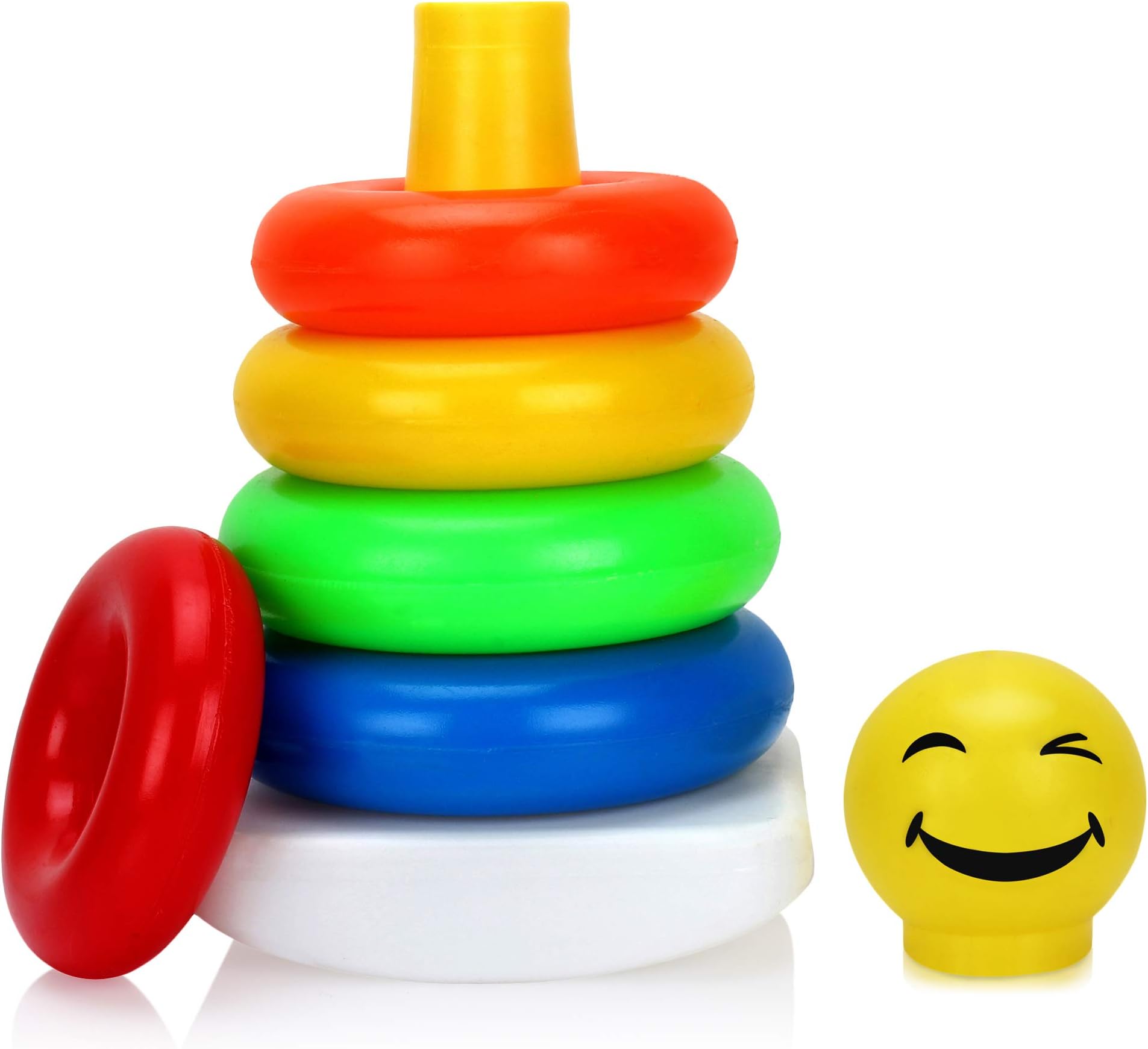 Pikipo Stacking Rings with Rocking Base (5 Rings Set)