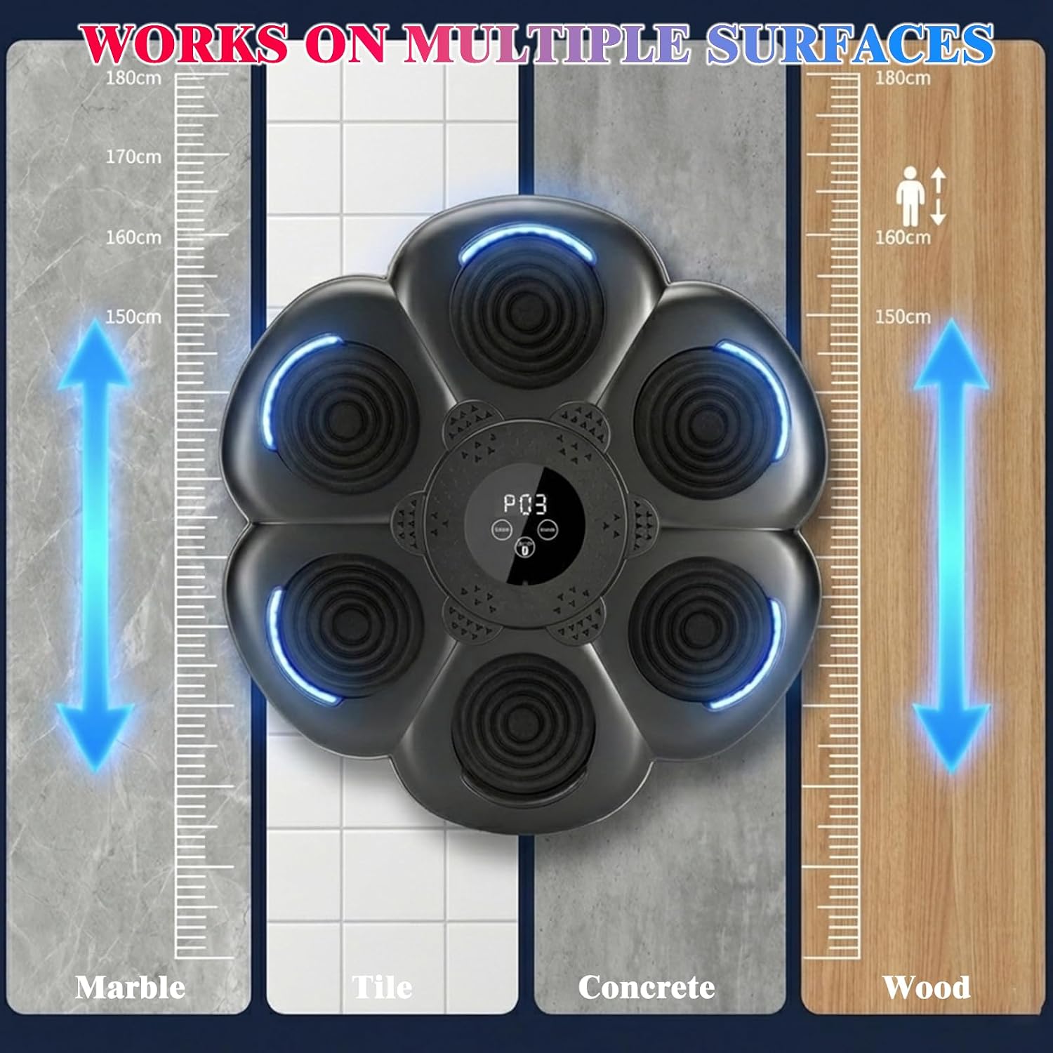 Music Boxing Machine, Interactive Punching Trainer with Boxing Gloves