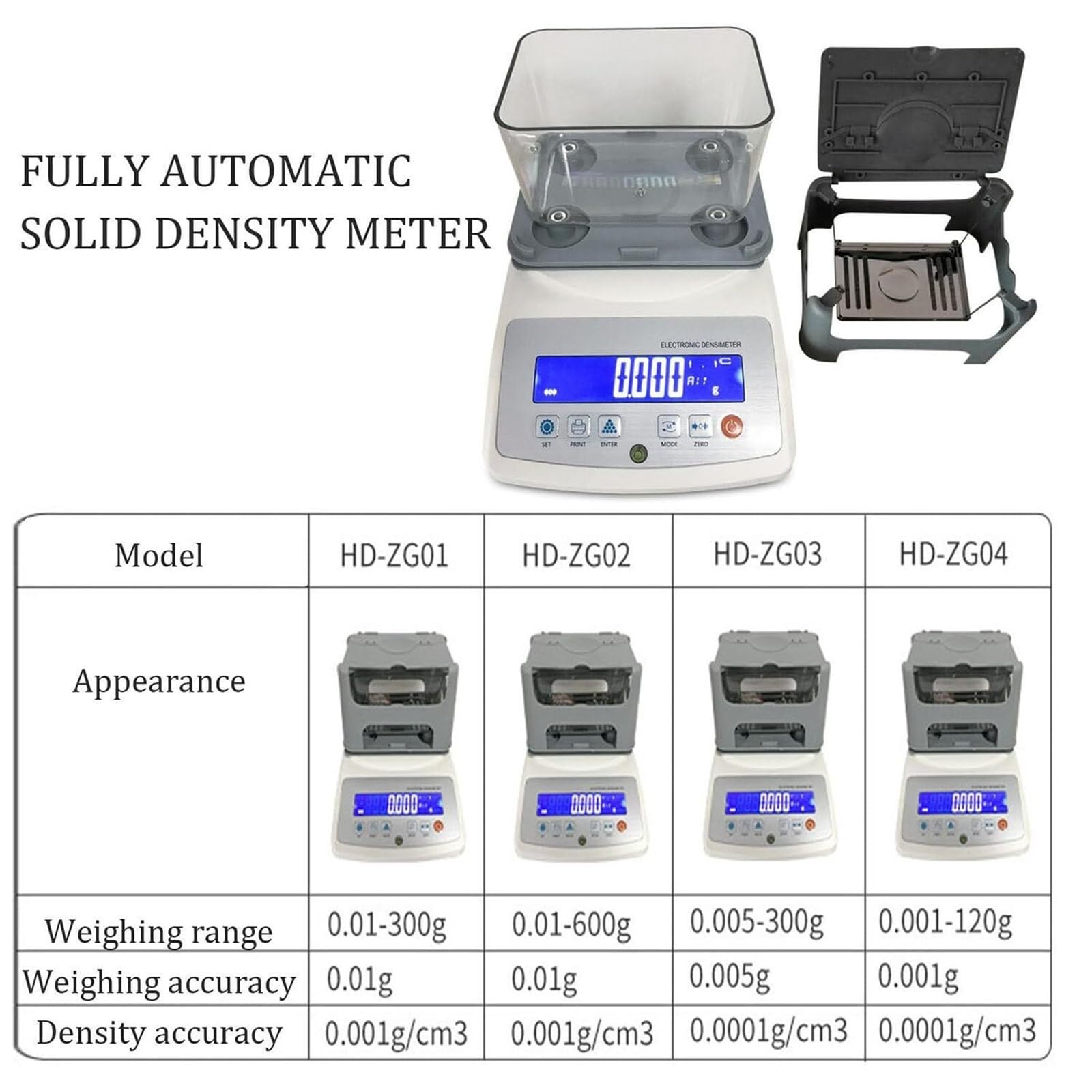 Digitales elektronisches Goldreinheitsprüfgerät maximale Gewichtskapazität von 300 g bis 2000g professionelles Analysegerät zur Goldreinheitsprüfung(600A)
