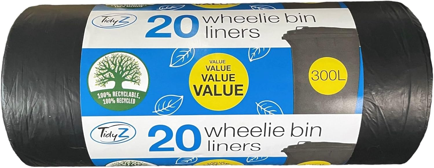 Tidyz 20 EXTRA LARGE WHEELIE BIN LINERS 300L Amazon.co.uk Grocery