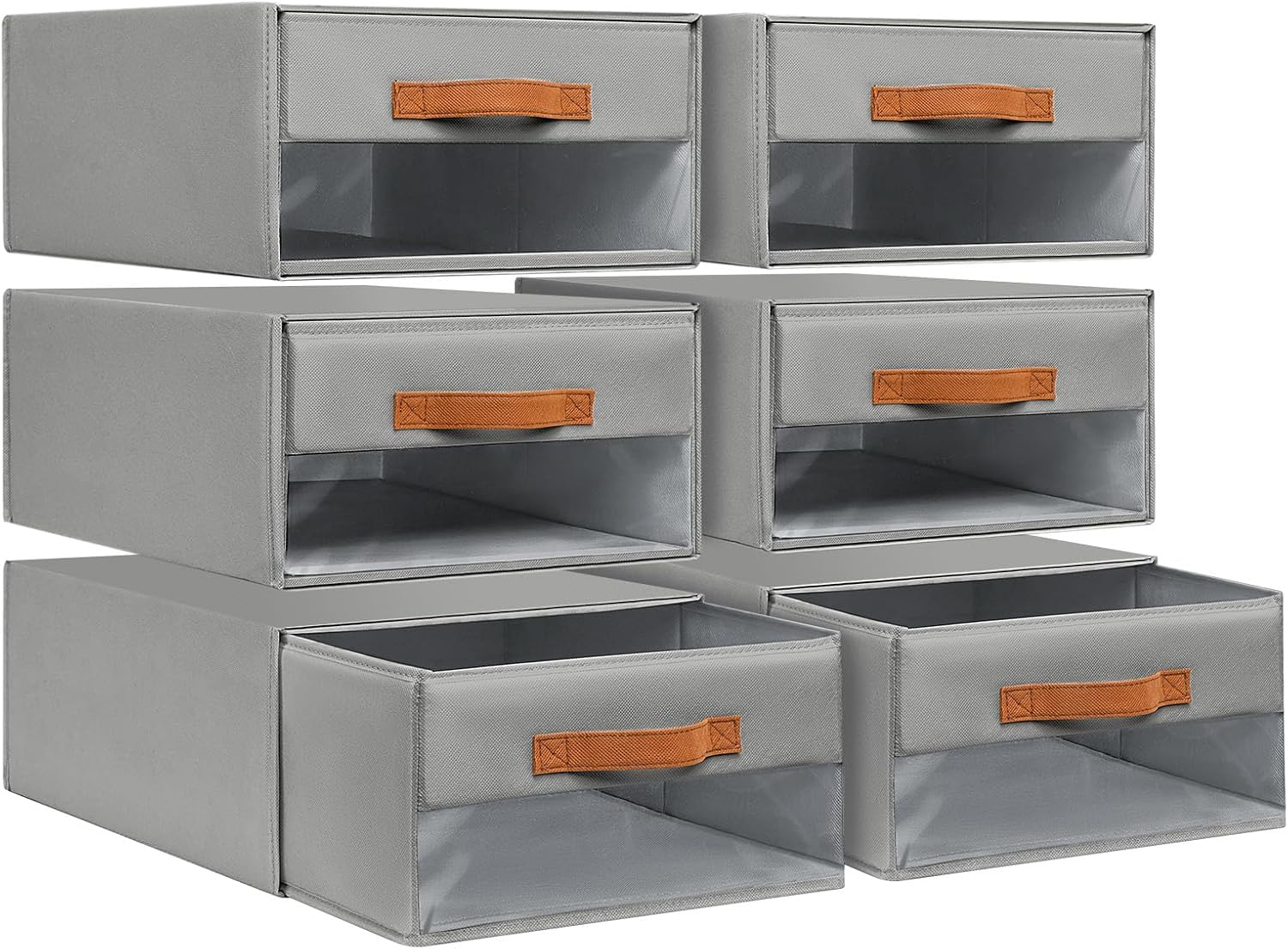 DIMJ Schubladen Ordnungssystem Schubladen Organizer - Aufbewahrungsbox Faltboxen mit Fenster Organizer Schublade, Kleiderschrank Organizer Ordnungssystem Kleiderschrank, FT250527
