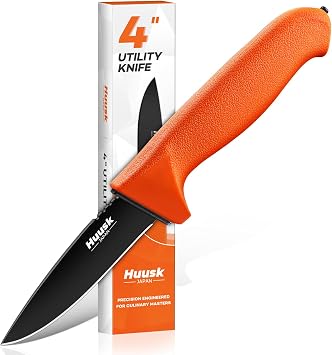 Huusk Caping Knife for Skinning - 4" Drop Point Blade High-Visibility Grip