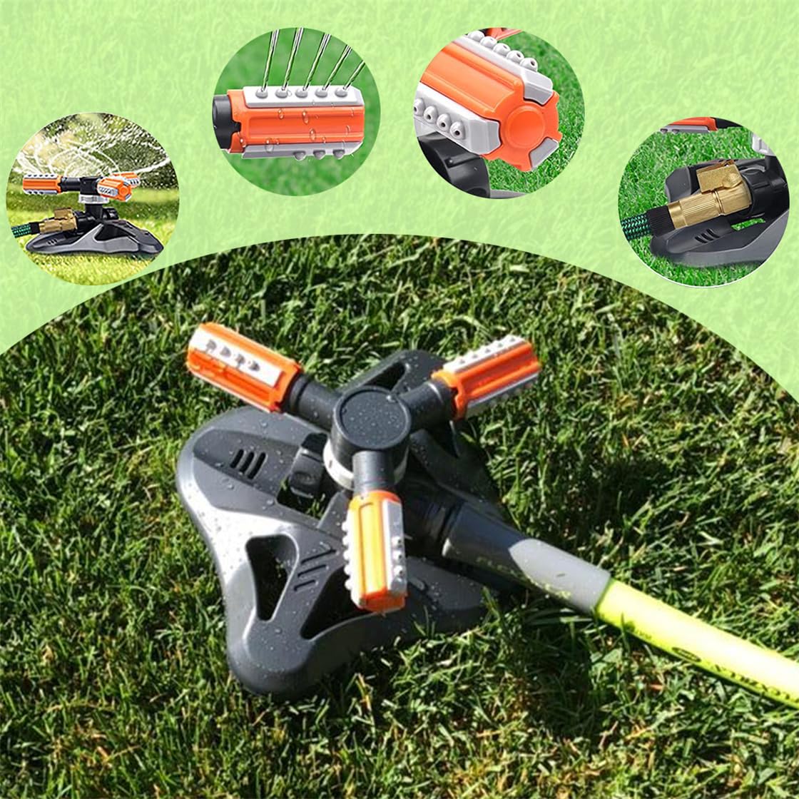 Arroseur De Jardin Rotatif 360° à 3 Bras Namvo - Couverture Jusqu'à 11m, Connexion Rapide, Plastique ABS - 6