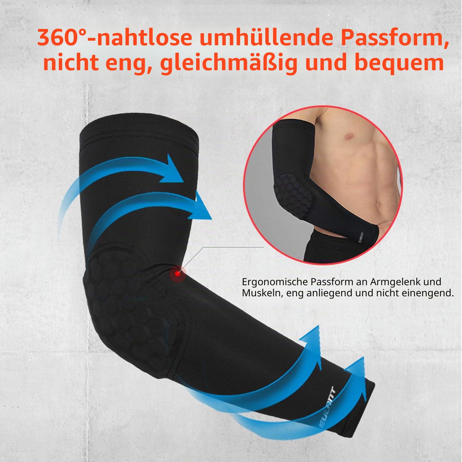 EULANT Ellbogenschoner Torwart mit dicken Schwammpolstern, Shooter Arm Sleeve, Armschutz für Basketball Fußball Volleyball