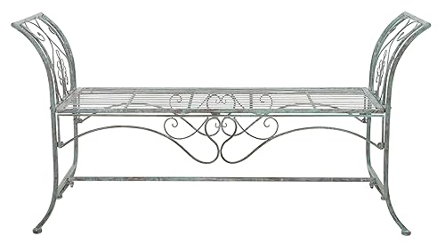 SAFAVIEH Outdoor Collection Adina Victorian Antique Dark Green Wrought Iron