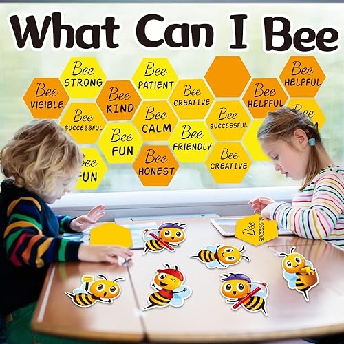 Miniatura 4 de Decoración de tablón de anuncios de abeja, recortes temáticos de abeja, juego de bordes de tablón de anuncios, panales, calcomanías de abeja, cartón