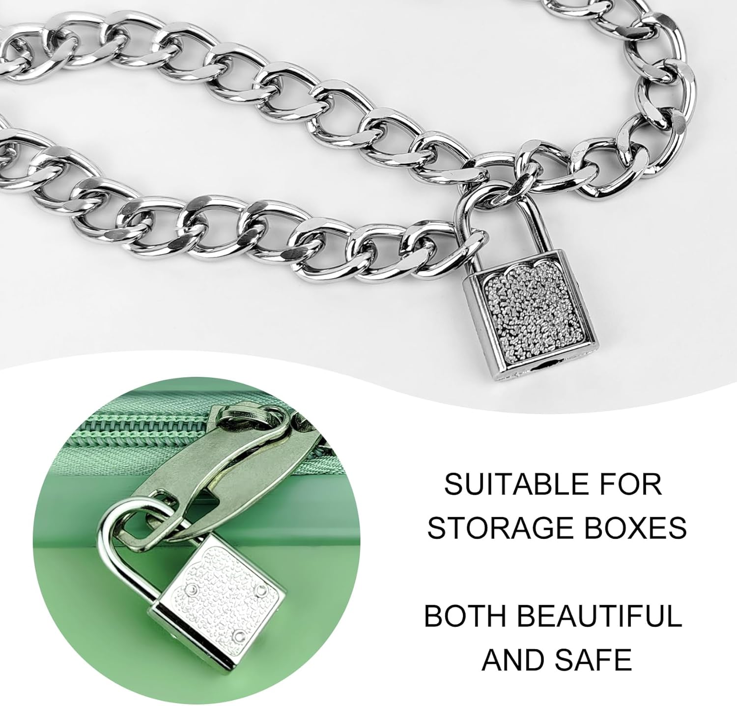 5 Pack Diary Padlock, Mini Locks with Keys, Tiny Luggage Locks for Travel, Jewelry, Boxes, Backpack (Square, 5) - Image 4