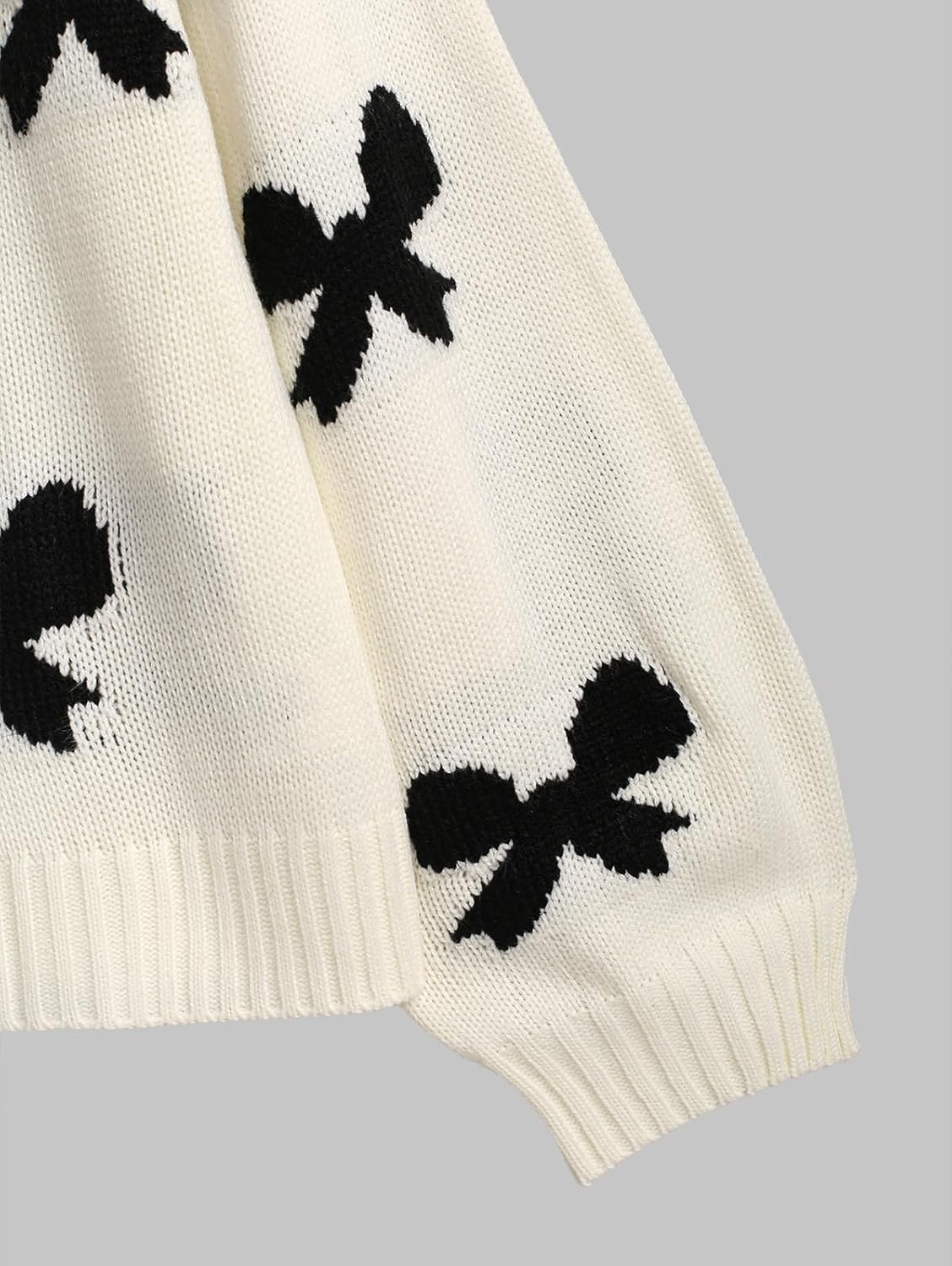 Womens Cute Strawberry Embroidered Cardigan Sweater Fall Button Down Long Sleeve Chunky Knit Sweaters Top - Image 8