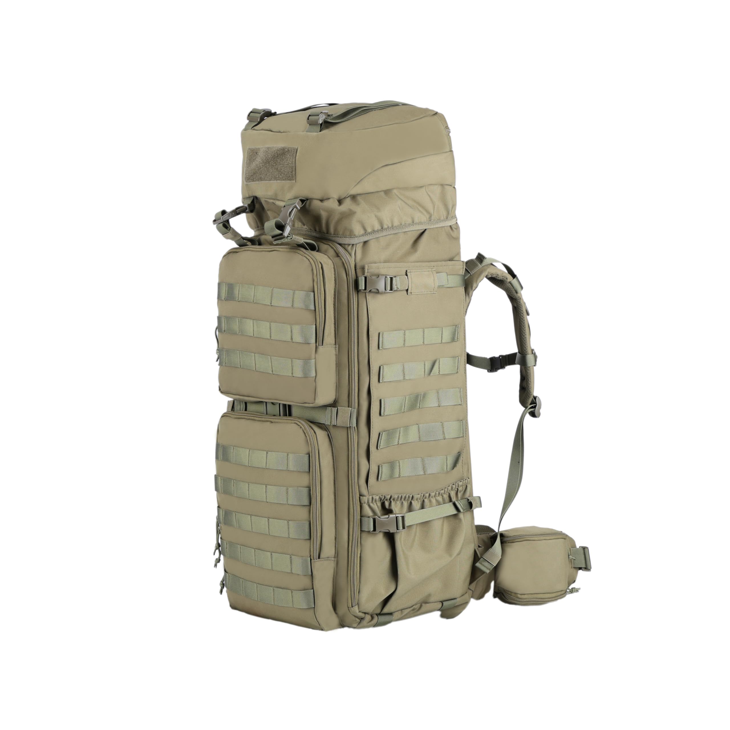 Zsearaymy 85L Hiking MOLLE Backpack with Internal Frame & Rain Cover for Tactical, Camping, Backpacking, Survival Travel (OD.Green)