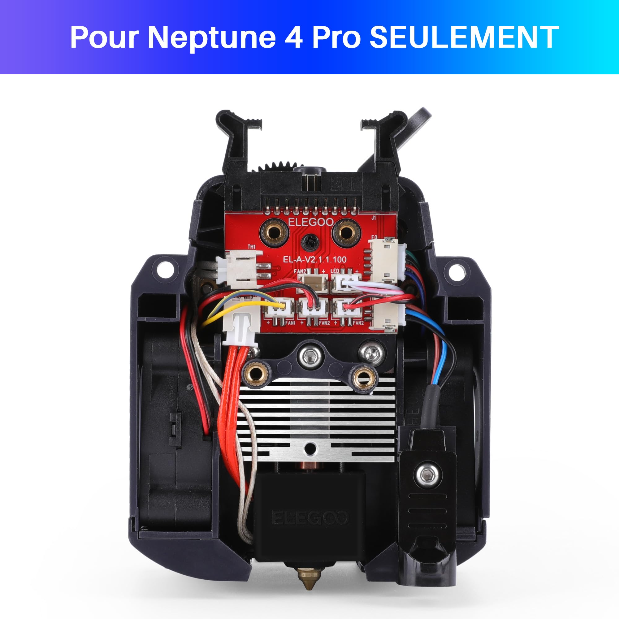 ELEGOO Extrudeuse Pour Imprimantes 3D, Extrudeuse à Entraînement Direct Double Engrenage Entièrement Assemblée, Accessoires Officiels Pour Imprimantes 3D Neptune 4 Pro