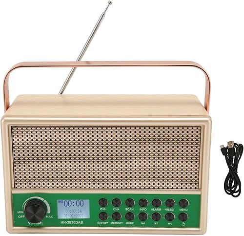 Miniatura 6 de Wooden Radio for Audio Retro Handle for 5.0 Bluetooth5.0 2.0Inch Wood Radio Radio Radio Receiver Compact Radio Shortwave Radios