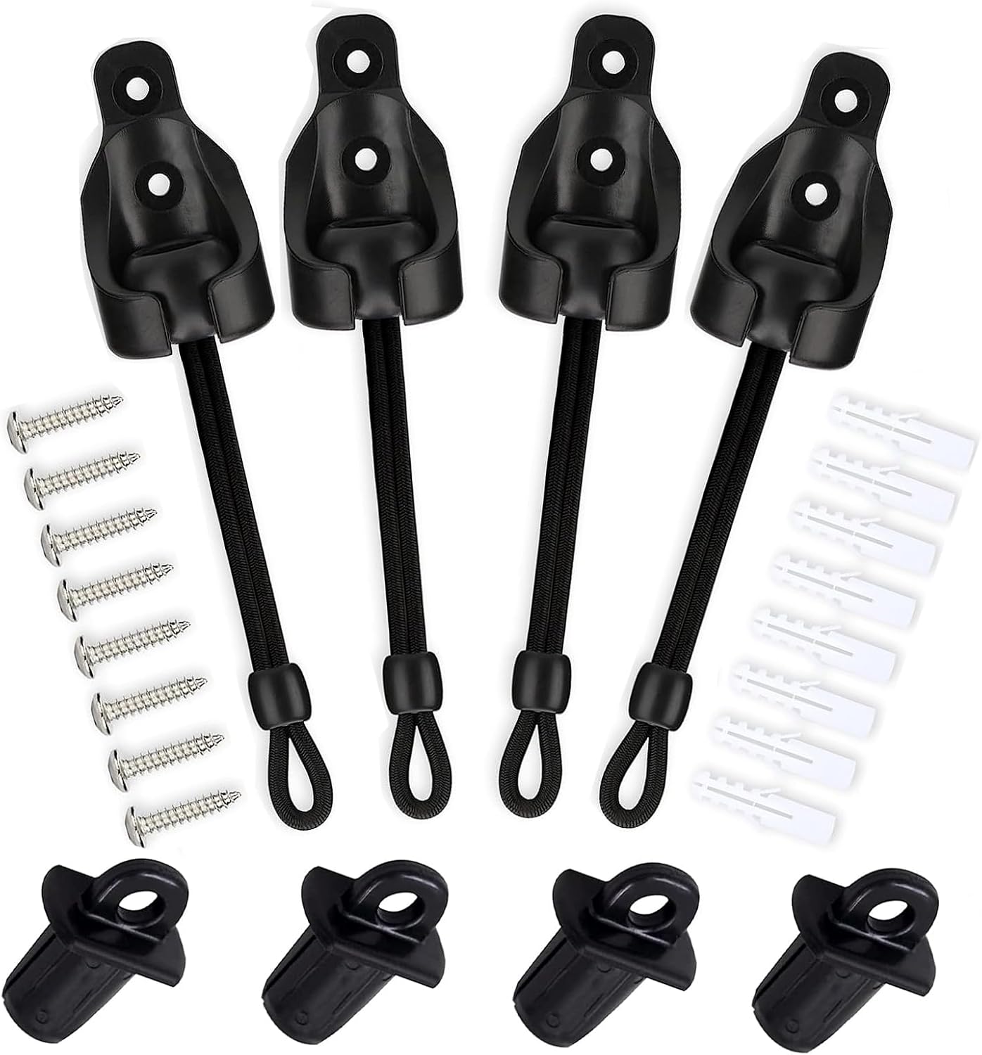 Sun Shade Parts Bungee Kit and End Cap,Weather Resistance