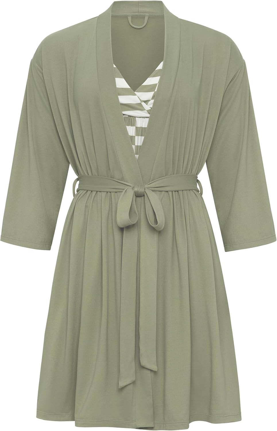 Motherhood Maternity Womens Nursing Chemise Nightgown, Robe and Swaddle 3-Piece Set - Image 9