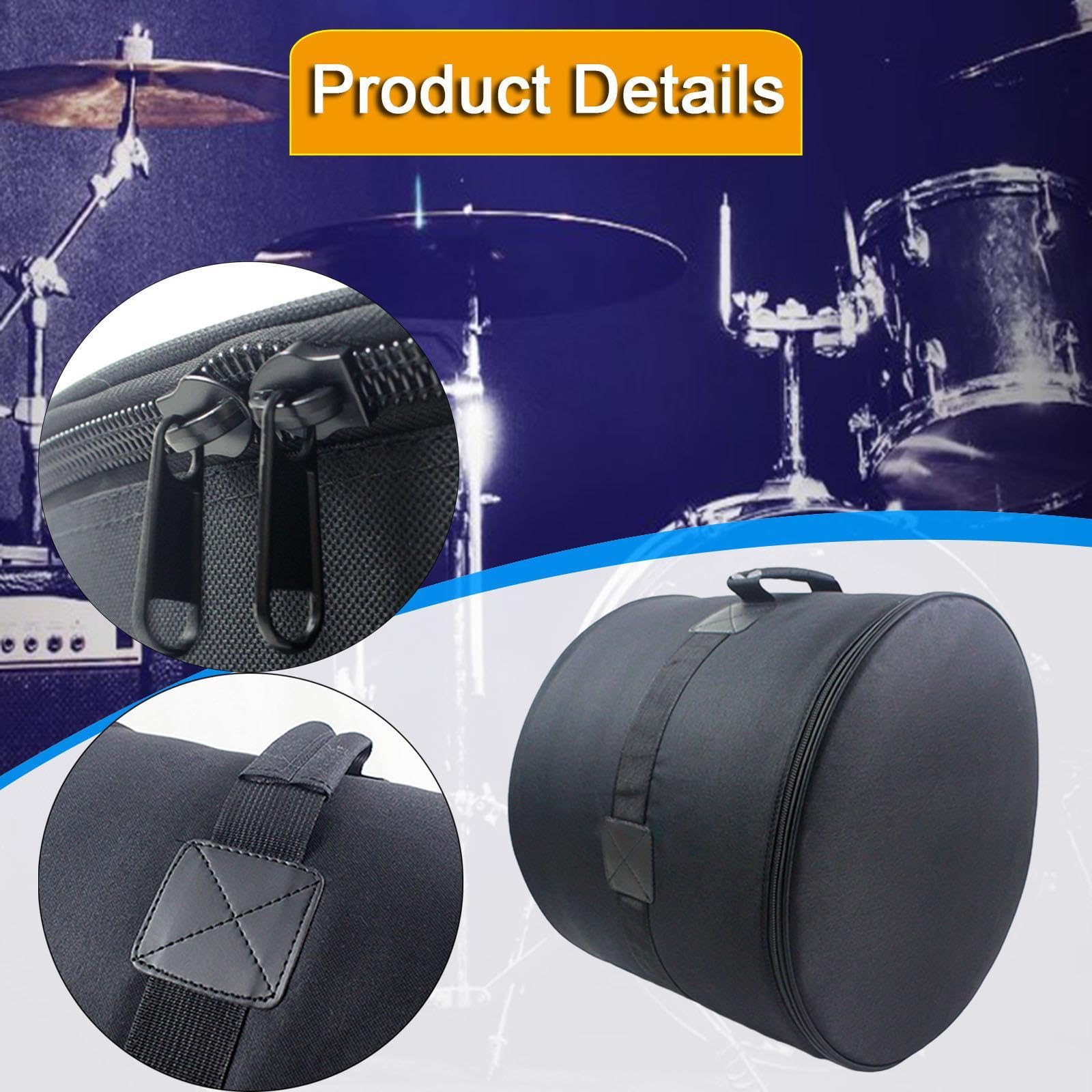 Bassdrum Tasche, Transportzubehör für Schlaginstrumente, Geschenk für Schlagzeuger, Dick Gepolsterte Tragetasche Aus Oxford Gewebe, 20 Inch